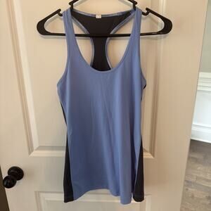 Women’s Lululemon Cool Racer Back Tank Top Size 6 Light Blue Black